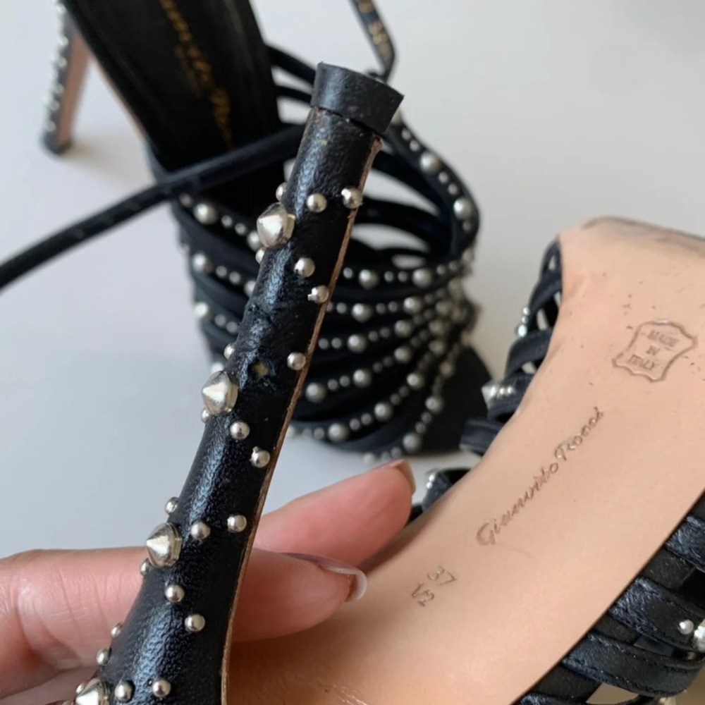 Authentic Gianvitto Rossi Studded Sandals - Picture 5 of 7